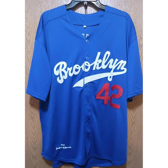 Other - Jackie Robinson (Brooklyn)-(Blue)-(Jersey)-(XL)-$50.00